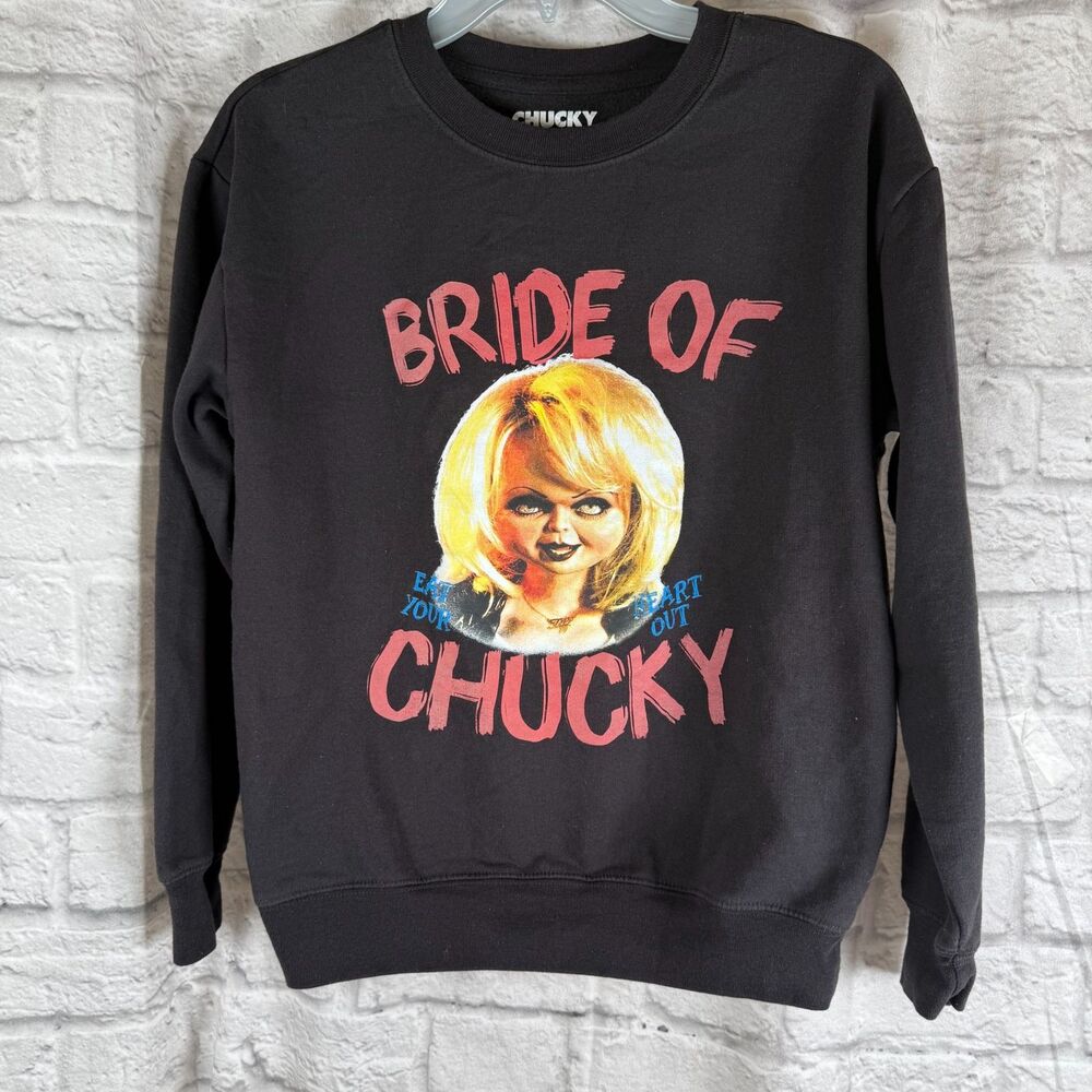 Child's Play Bride Of Chucky Women's Sweatshirt Small Eat Your Heart Out J Tilly